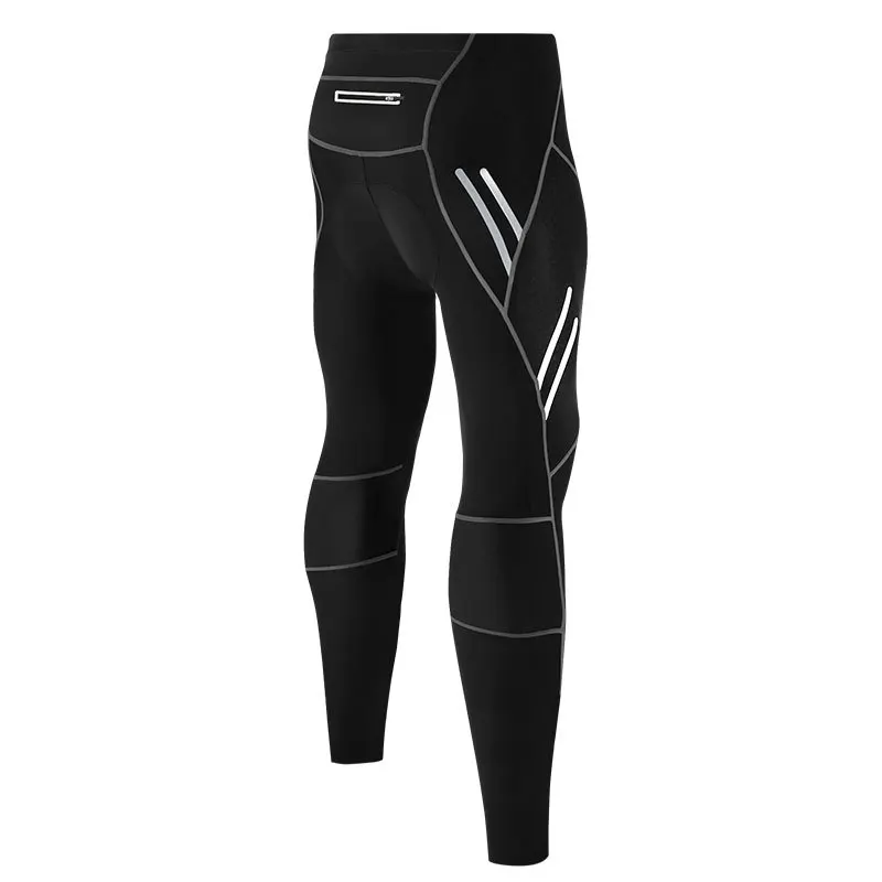 TWTOPSE Pro, велосипедные колготки, компрессионные штаны, 3D гелевая подкладка, MTB, велосипед, дорожный велосипед, штаны, брюки, светоотражающая дышащая одежда - Цвет: Black Cycling Pants