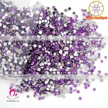 Светлый аметист 1.5 мм Грановитая Круглый Nail Art Стразы элегантные gemlike украшения 12 пакетов(21 цвет доступны