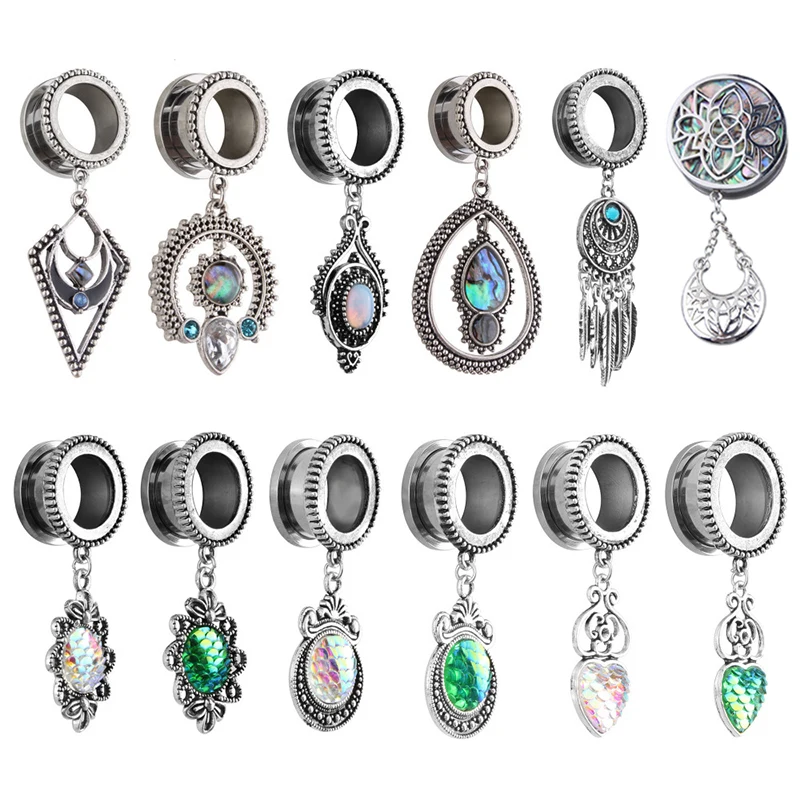 2PCS-Stainless-Steel-Ear-Plugs-and-Tunnels-Ear-Piercings-Screw-Fit-Expansion-Ear-Stretched-Piercing-Flesh