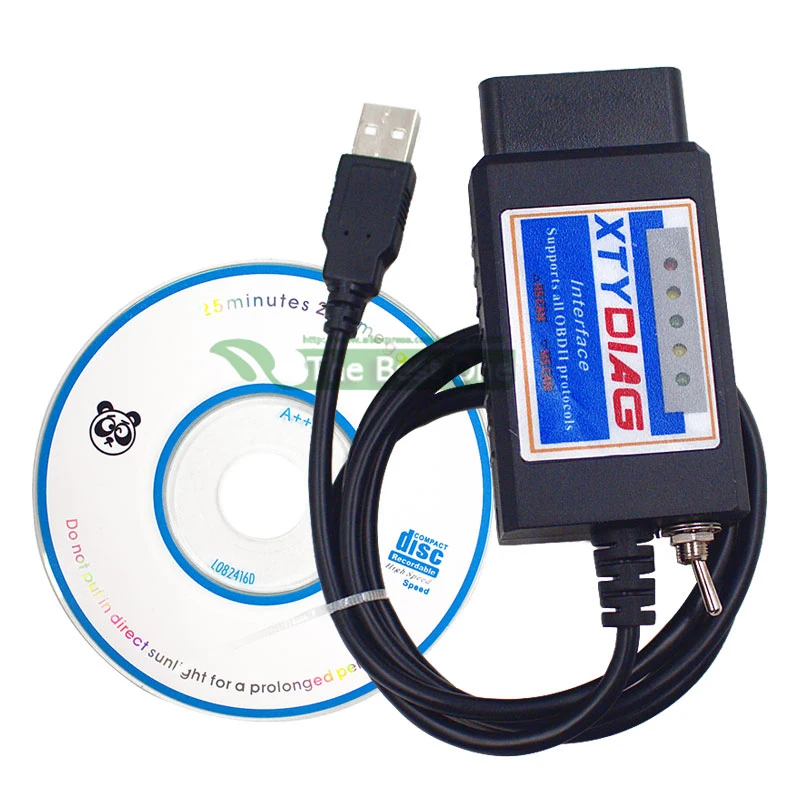 Новейший 25K80 ELM327 USB интерфейс с переключателем OBD 2 V1.5 ELM 327 для HS& MS CAN OBDII автомобильный диагностический инструмент