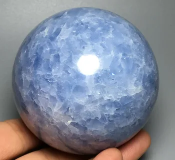 

442g Natural Celestite Quartz Crystal sphere BALL Healing pokemon figures