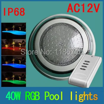 Best Price Factory direct sale 40W led rgb swimming pool 552pcs underwater led pool light,controller pc cover and stainless free shipping