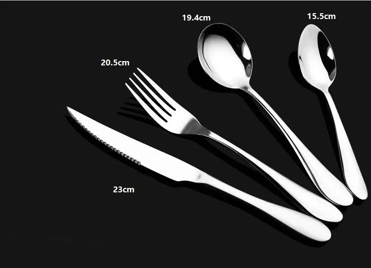 Столовые приборы, посуда высокого качества, модные ножи из нержавеющей стали для стейка и вилки, ковши, столовые приборы, подарочный набор, 24 шт. в наборе, подарочная коробка