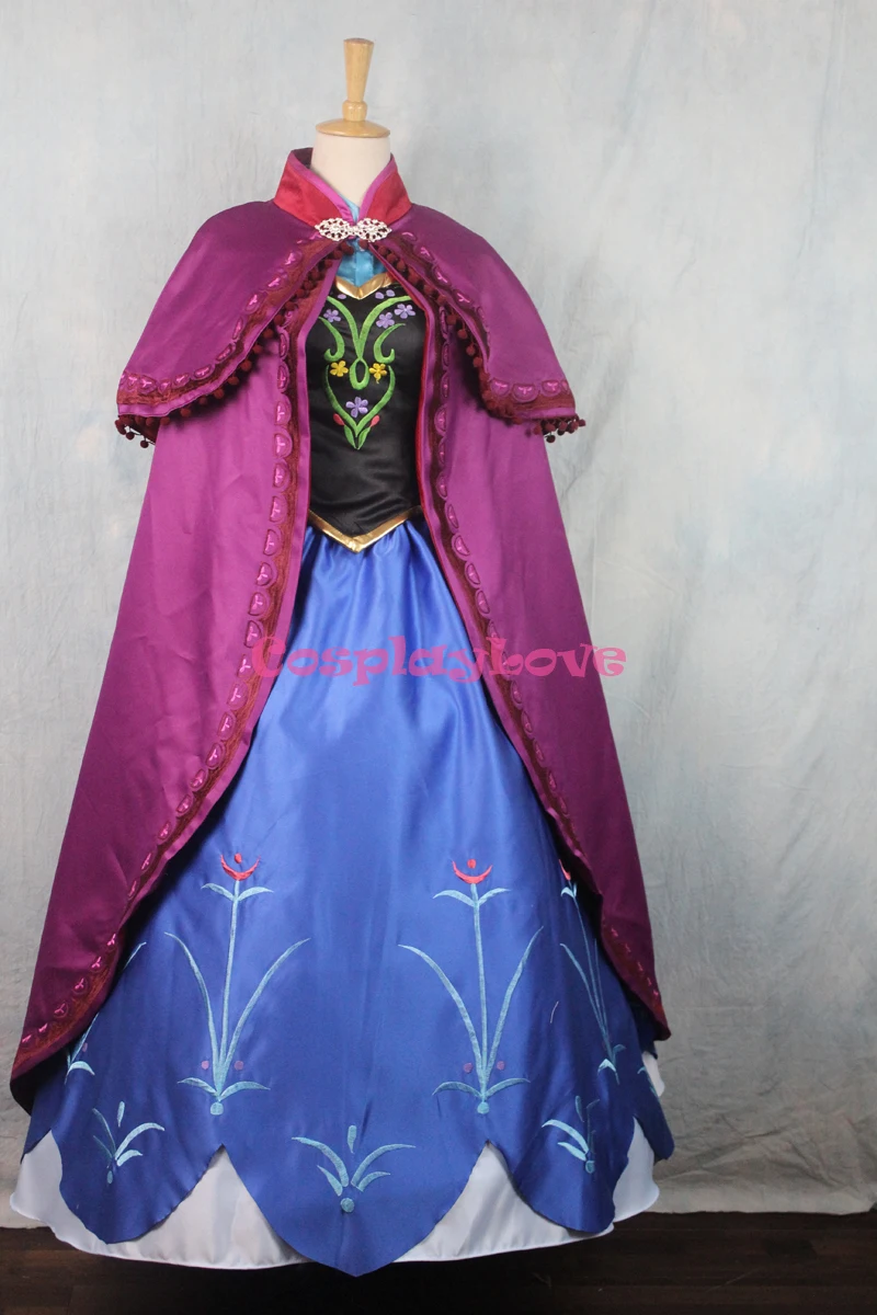 CosplayLove Princess Anna Elsa Princess Dress Princess Anna Costume Adult Snow Grow Princess Anna Cosplay Costume For Halloween  (7)