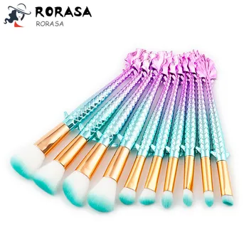 

Hot 10PCS Pro Makeup Brushes Set Kits Powder Foundation Makeup Cosmetics Brushes Eye Shadows Eyeliner Blusher Brush Tool Set Kit