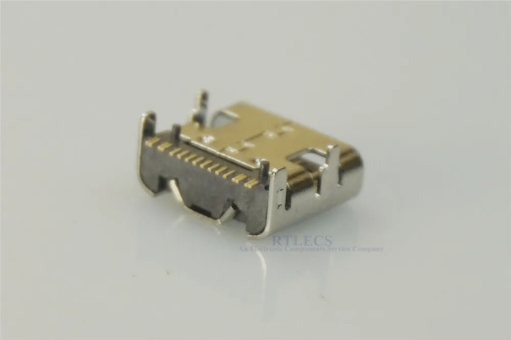 100 шт. USB 3,1 type C разъем 16 Pin правый угол SMT Tab гнездо поддержка Pin через отверстия PCB type-C гнездо