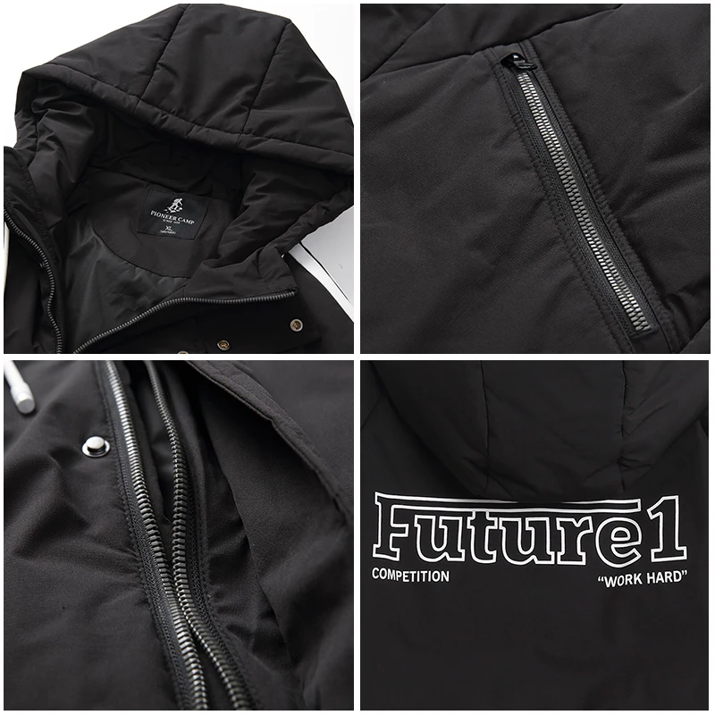 Pioneer Camp camouflage down jacket men brand-clothing fashion thick warm duck down coat male quality red black AYR801430 Pioneer Camp camouflage down jacket men brand-clothing fashion thick warm duck down coat male quality red black AYR801430