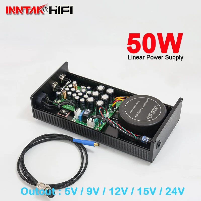 

Updated version 50W Linear Regulated Power Supply DC12V DC19V DC24V For HIFI DAC / NAS router PCHiFi (115V & 230V)