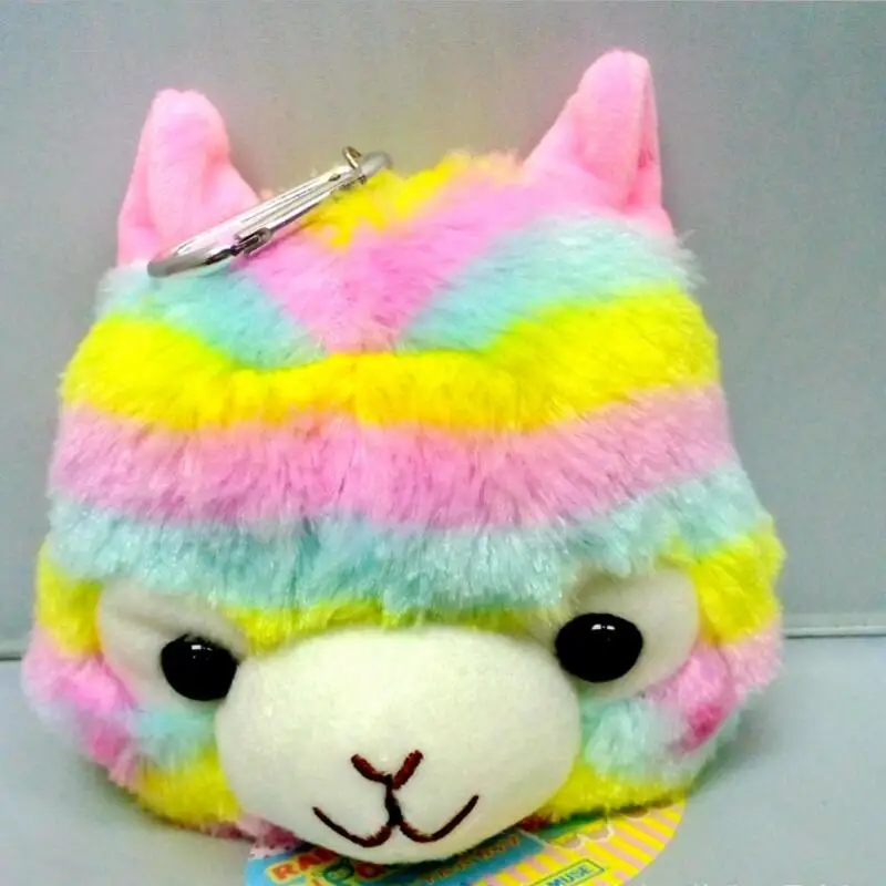 

10pc/Lot 15cm Japan Alpacasso Coin Purse Plush Toy, Kids Rainbow Alpaca Card Bag Christmas Gifts Toy