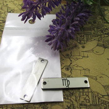 

20pcs--Virgo Zodiac stainless steel charms more style for choosing DIY Charms pendants for necklace 30x7mm