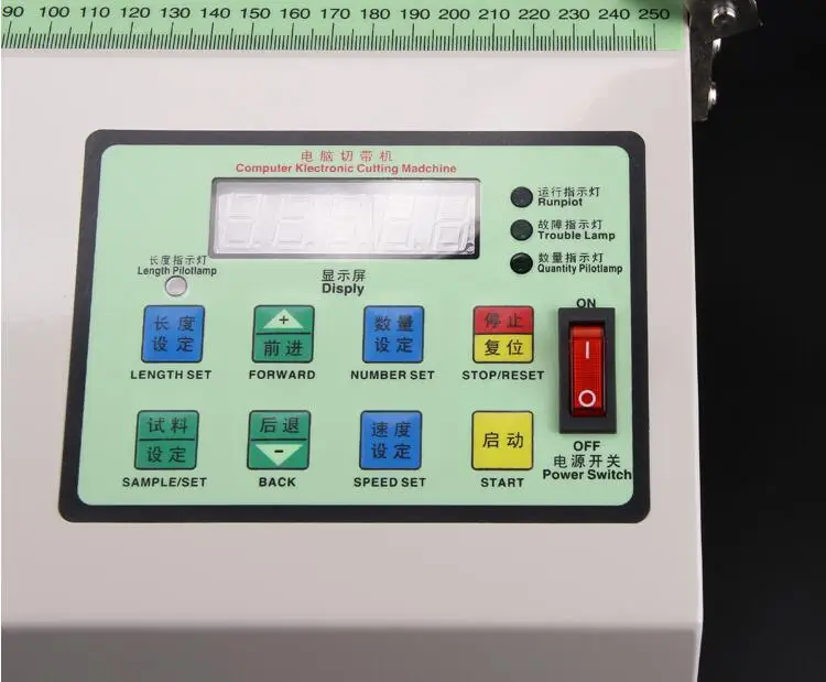  160T computer hot and cold Cloth belt cutting machine magic adhesive tape zipper webbing machine el