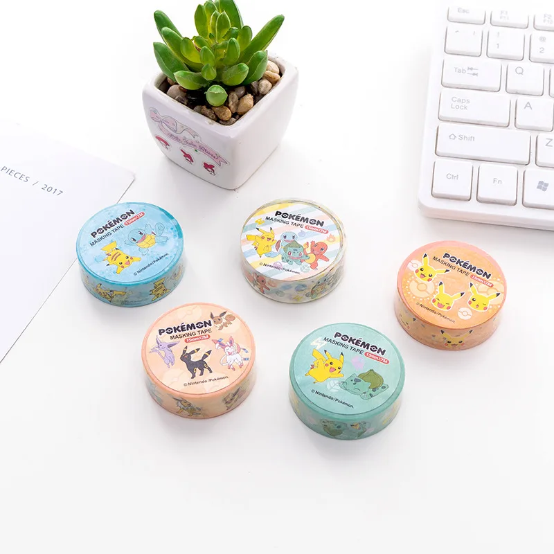 

1 pcs/lot Cartoon Washi Tape DIY Japanese Paper Pokemon Decorative Adhesive Tape/Masking Tape Stickers