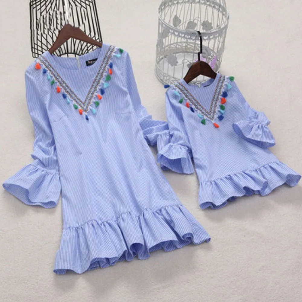 

Mother Girl Dress Family Matching Mother And Daughter Clothes Summer Outfits Girl Baby Clothing Dress Mom And Daughter Dress
