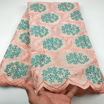 

Hot Sale High Quality Swiss Cotton Lace Fabric With Stone 2019 African Lace Fabric Latest Nigeria Voile Lace CHYP2-3