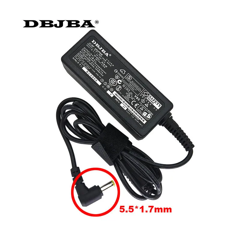 19V 2.37A AC адаптер Зарядное устройство для Acer Aspire ES1 131 132 411 A045R016L A13 045N2A мощность