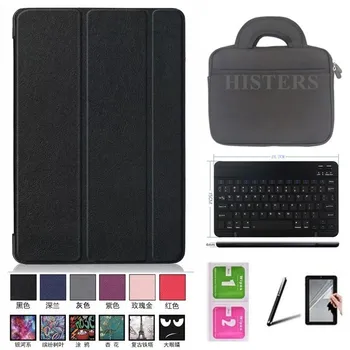 

For Samsung Galaxy Tab S3 9.7 SM-T820 SM-T825-Smart Cover Case+7 Colors Backlight Bluetooth Keyboard+Handbag+Stylus+Film+Wipes