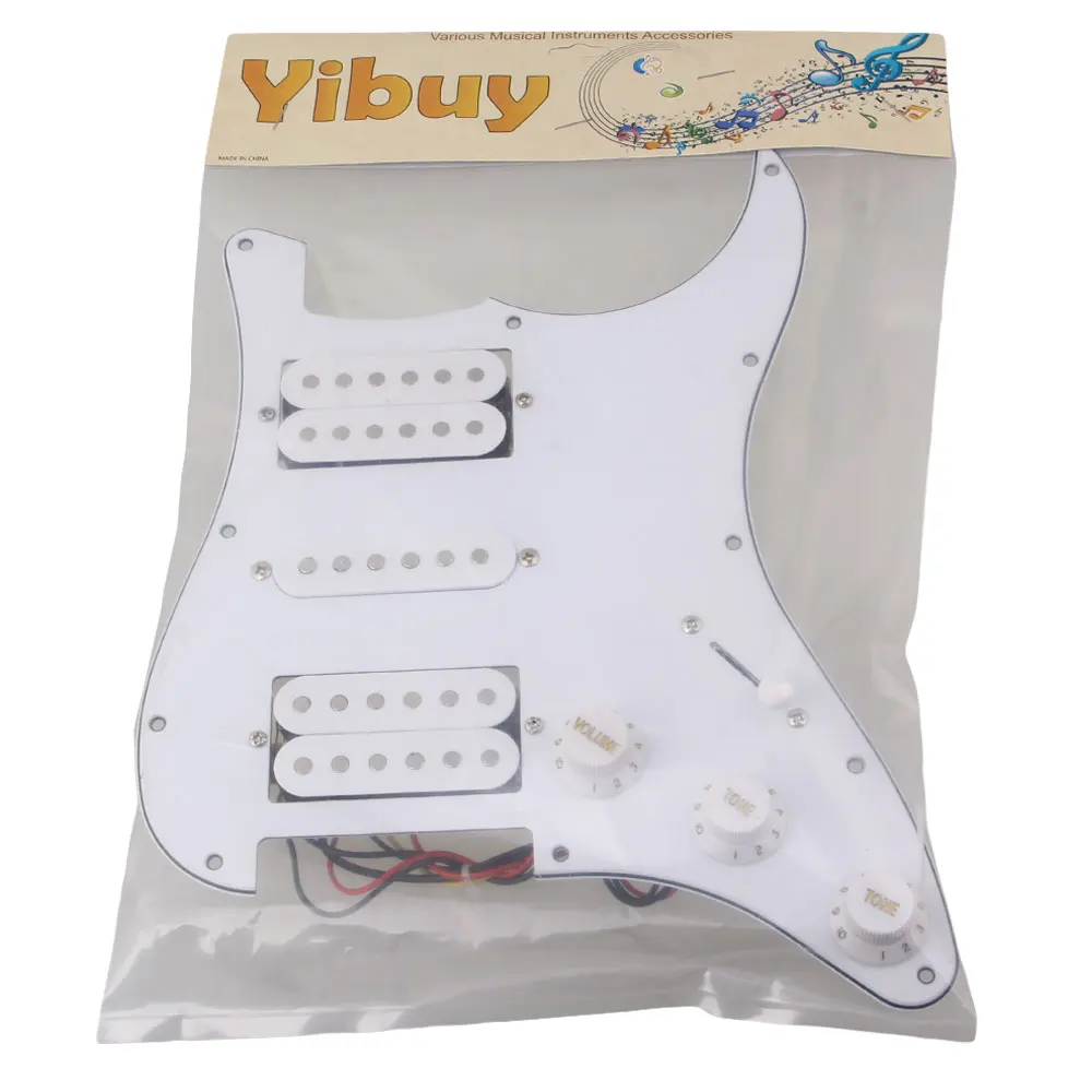 Yibuy загруженный накладку белый HSH для Humbuckers гитары