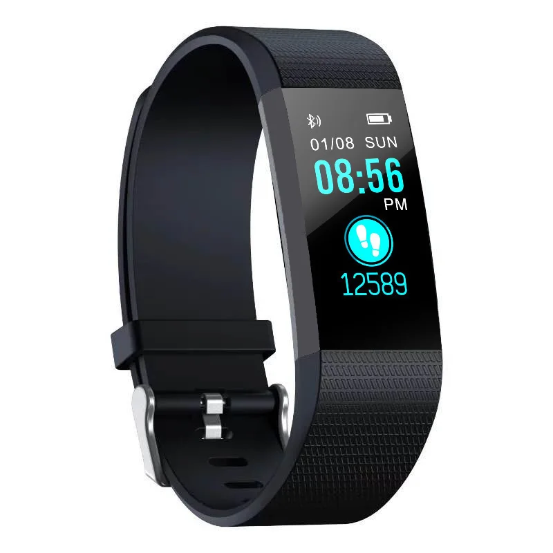 

Smart Bracelet Color Screen Heart Rate Blood Pressure Monitoring Sports Steps Sleep Monitoring Health Wear Waterproof 115plus
