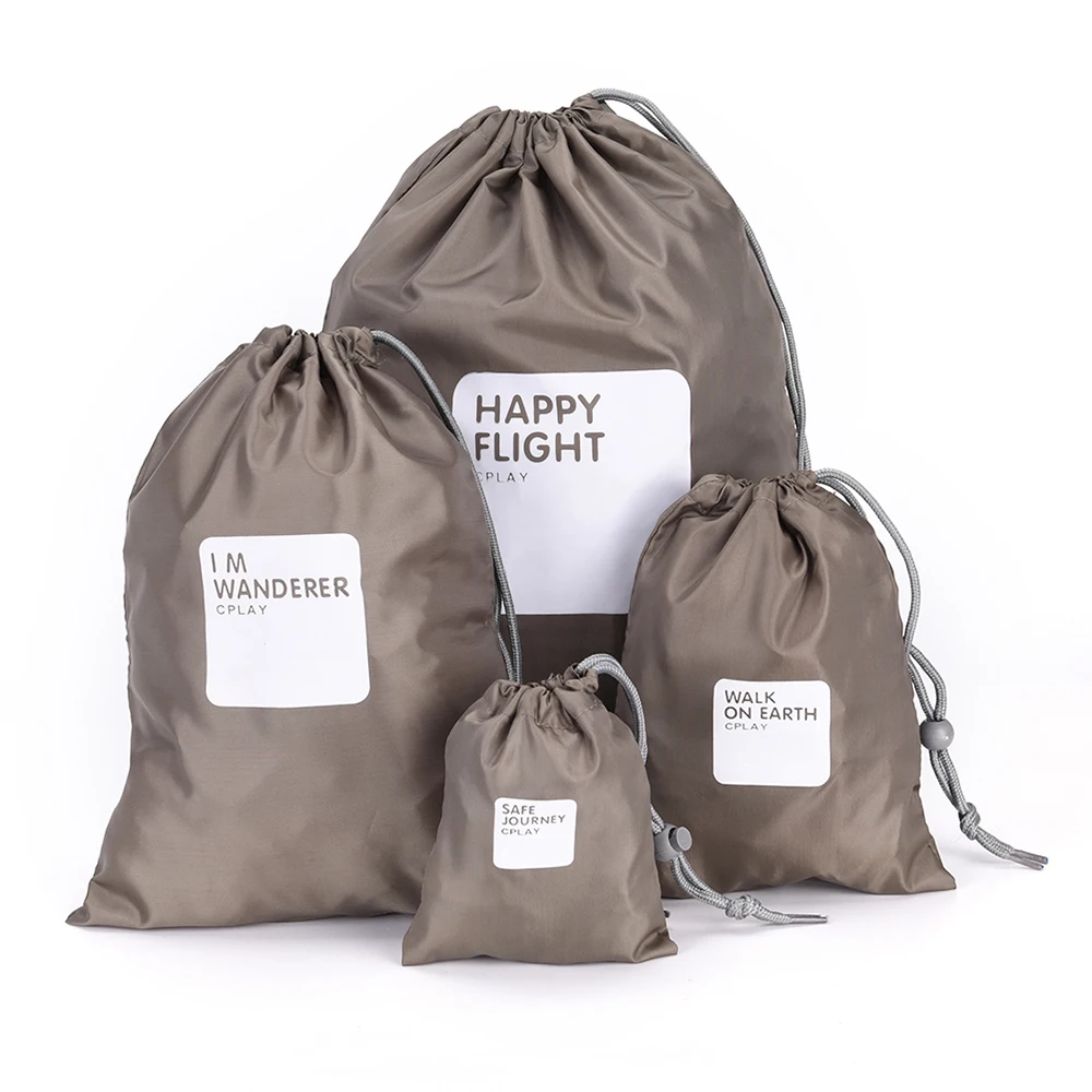 

For cosmetics Underwear Organizer 4pcs Waterproof Drawstring Storage Bag Travel Shoe Laundry Lingerie Makeup Pouch Luggage Bags