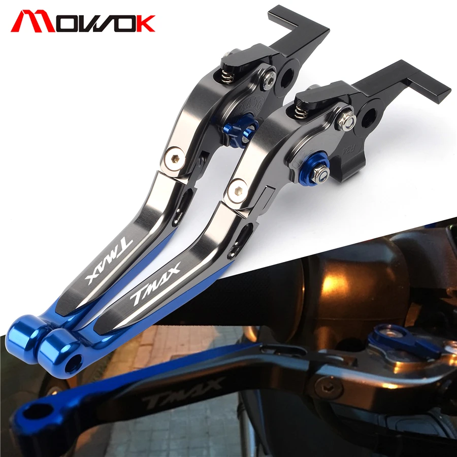 

Titanium Blue Motorcycle Brake Clutch Levers For Yamaha TMAX 500 TMAX 530 T-MAX500 T-MAX530 T MAX 500 530 2012-2017 2018 dx/sx