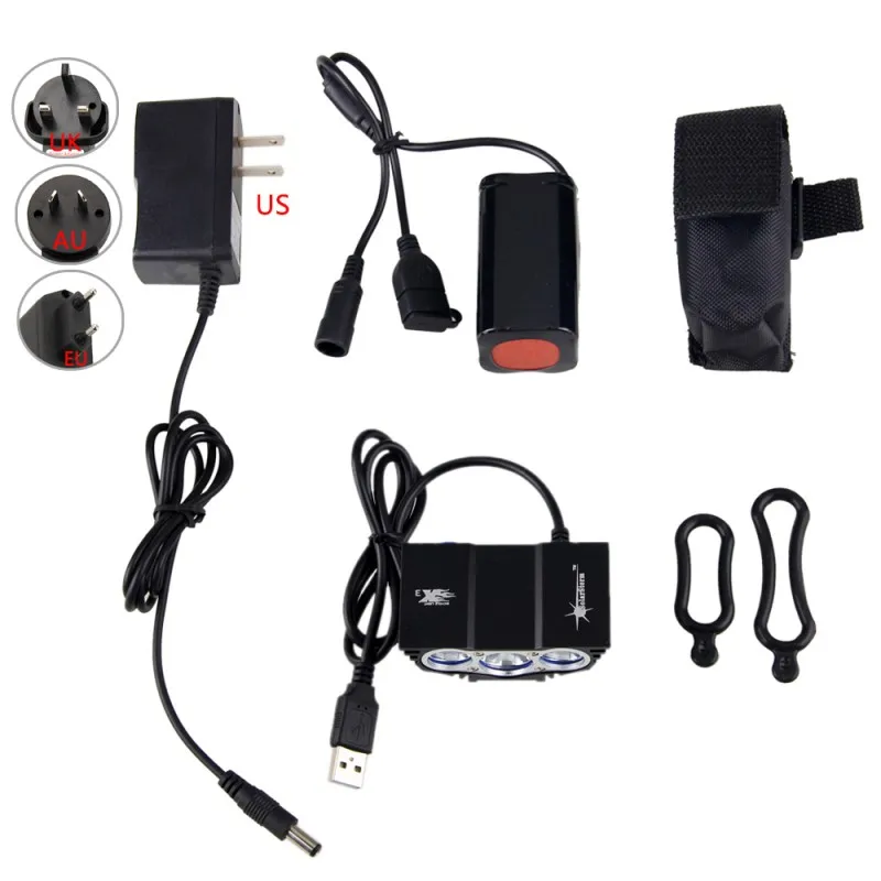 Best USB 10000LM LED Bike Headlamps3XT6 LED Bike Light Front Handlebar Torch +Rechargeable 4x18650 Battery+Charger 1 Best USB 10000LM LED Bike Headlamps3XT6 LED Bike Light Front Handlebar Torch +Rechargeable 4x18650 Battery+Charger 1