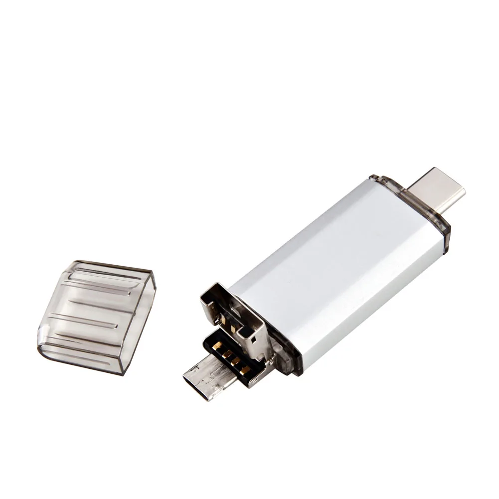 

Type-C 3 in 1 OTG Flash Drive 64GB 32GB 16GB Pen Drive Smart Phone Memory Mini USB Stick XXM8