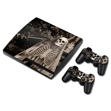 OST наклейка "череп смерти", "Скелет", Виниловая наклейка для PS3, тонкая консоль и 2 контроллера, водонепроницаемая