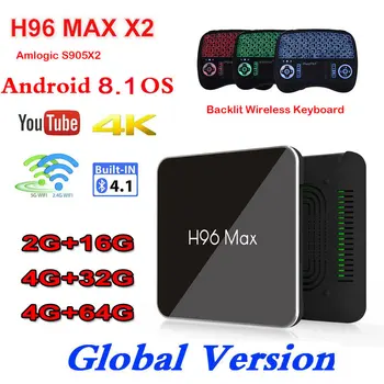 

H96 MAX X2 4GB 32GB 64GB ROM Android 8.1 TV Box 2.4/5.8G WIFI USB3.0 4K H.265 Youtube BT 4.1 Set Top Box Google Player H96 MAX