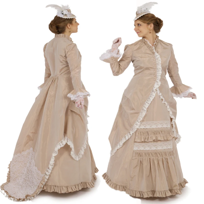 

Tailored!Luxs Two pieces`Retro Victorian dresses Civil War dress Cosplay Vintage Costumes Renaissance Revolutionary dress HL-144