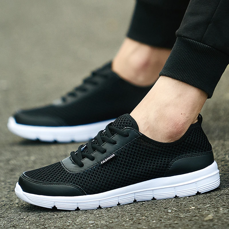 

2019 Summer Men Sneakers Breathable Casual Shoes Flat Man Light Trainers Student Shoes Plus Size Water Shoe Air Chaussures Homme