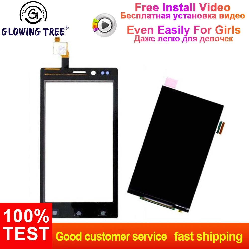 

Black For Sony Xperia J ST26a ST26i ST26 Touch Screen Digitizer Sensor Glass + LCD Display Panel Monitor Module Replacement