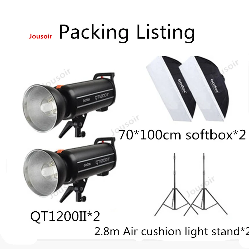 Набор для вспышки Godox QT1200II 1200W 1200WS GN102 1/8000s Высокоскоростная синхронизация вспышка