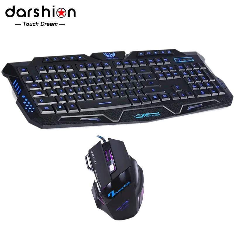 Crack Gaming Mouse 6 Buttons Breathing Light Colorful Mice Upgraded Version Russina Backlit Darshion LED Backlit Russian Keyboard Gaming