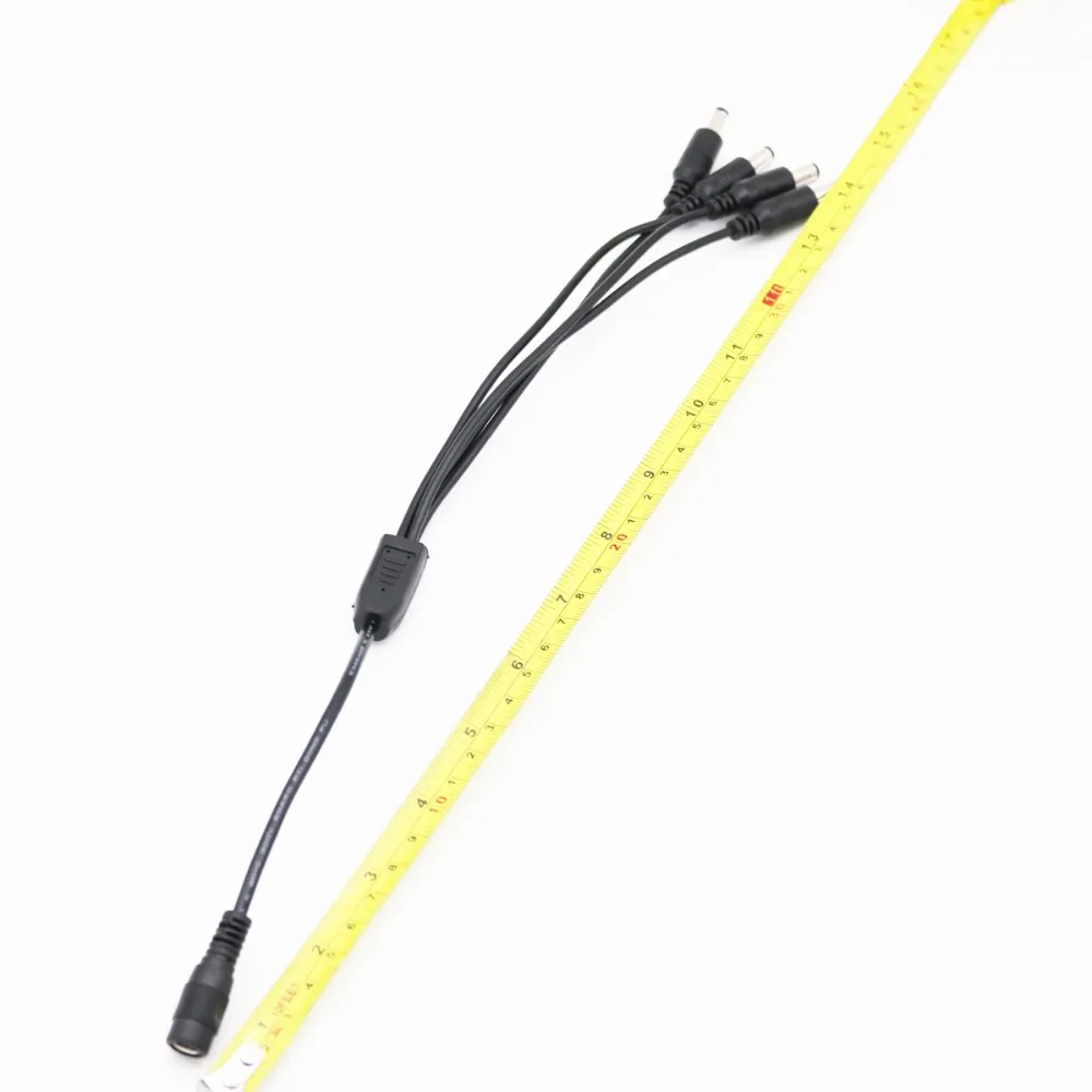  1pc 5.5mm x 2.5mm 1 Female to 2/3/4 Male Plug Port 12V CCTV Camera DC Power Splitter Adapter Connec - 32997929684