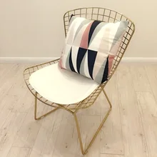 Упаковка из 2шт, классический 1960s Париж Дизайн Открытый сад стальная проволока стул/подушка в комплекте