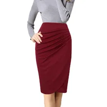 Женская Офисная винтажная Женская одежда для работы эластичная офисная юбка-карандаш длиной до колена прямые юбки Faldas Mujer Moda 50