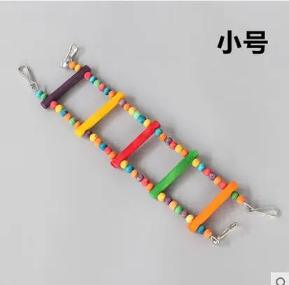 Bird Toys Parrot Toys Natural Bird Cage Accessories Ladders Colored Small Ladders Climbing