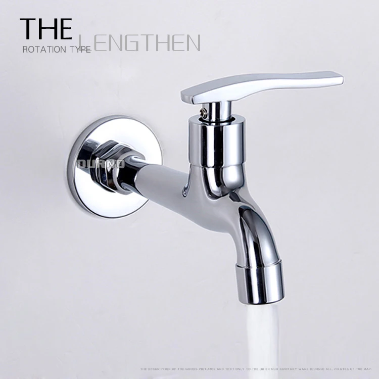 

high quality brass Wall Mounted lengthen washing machine bibcock single cold mop pool faucet water brass bibcock tap
