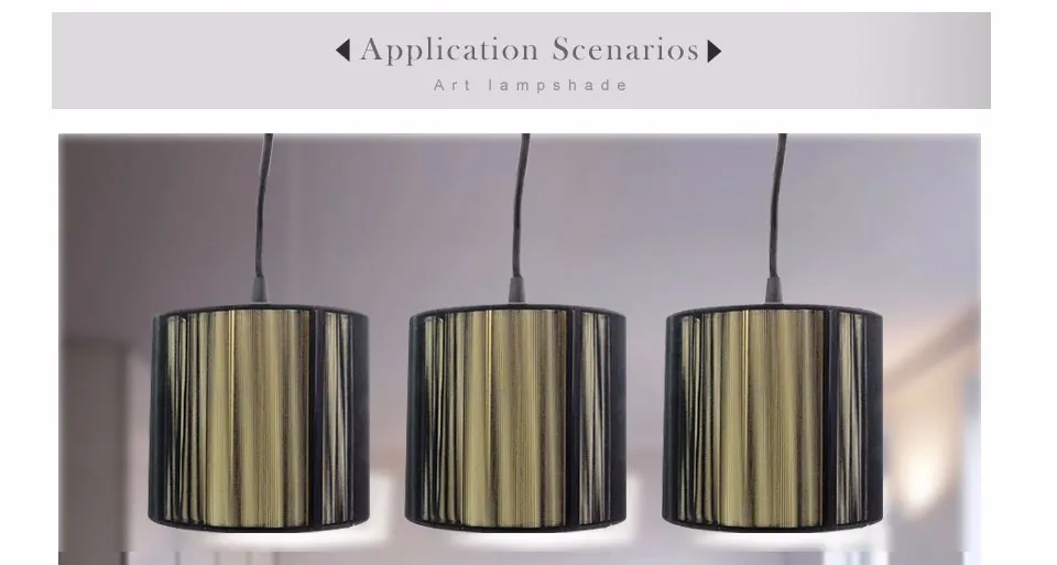 Ceiling Lights & Fans Foxanon Led Pendant Light E14 Lampshade Lamps Modern Lustre Wire Drawing Cloth Design Lamparas Colgantes For Home Decor Art