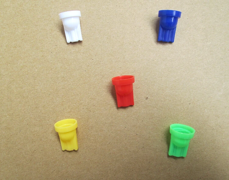 MIX color Auto T10 lamp bases socket Red/Green/White/Blue/Yellow Each kind 50pcs | Освещение