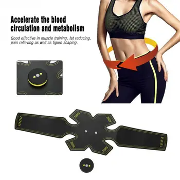 

Intensity Rechangebale Abdominal Muscle Stimulator Massager Pain Relief USB Charging