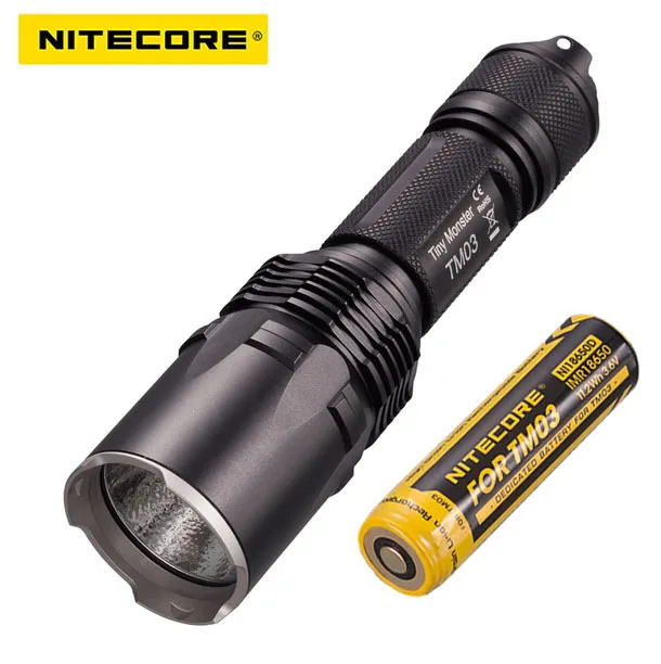 

Nitecore Tiny Monster TM03 FourCREE XHP70 LEDs Tactical Flashlight 2800 Lumens with TM03 18650 for Hunting Fishing Free shipping