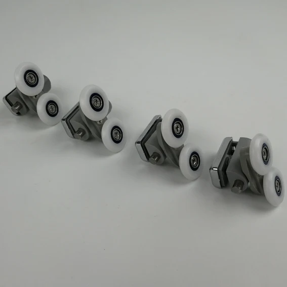 4pcs lower part 8 шт./компл. двойной душевой двери роликовые направляющие колеса шкивы диаметр 20/23/25/27 мм 4 шт. верхняя часть+ 4 шт. нижняя часть ролики - Цвет: 4pcs lower part