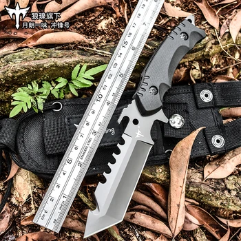 

voltron Multi-functional wild straight knife, outdoor self-defense military knife, special forces wild survival knife
