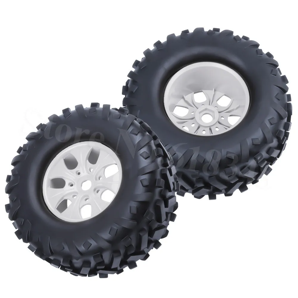 4 шт. RC 17 мм шестигранные шины и колесные диски 170x85 мм поролоновые вставки для 1/8 Monster Truck Bigfoot шины HPI TRAXXAS Himoto HSP Baja 5B - Цвет: Type 7