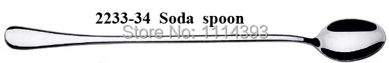 2233-34 из нержавеющей стали ложка соды/длинный льда ложка/Столовые приборы Ресторан и отель/длинный льда чай ложка/столовые приборы