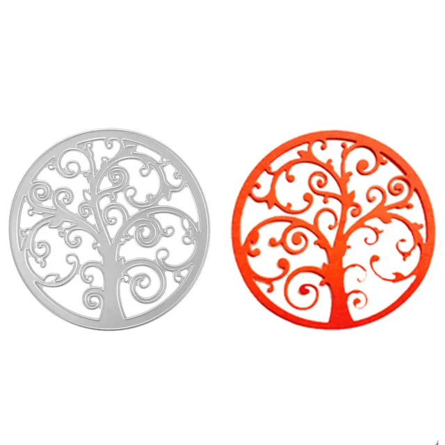 modern tree of life pattern cutting dies stencil template for diy