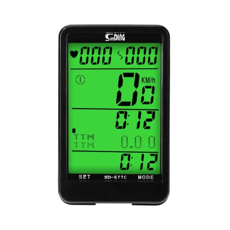 

SD-577C Bike Speedometer Wireless Heart Rate Cadence Monitor Bicycle Computer Cycling Computer Bike Odometer Heart Rate Monitor