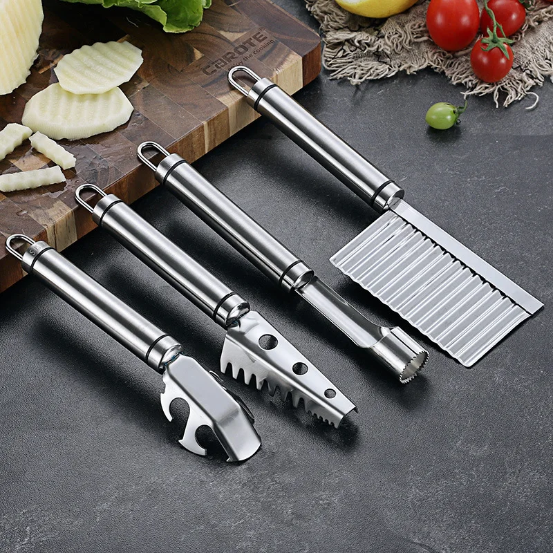 

Stainless Steel Kitchen Small Tool Suit Potato Cut Tray Elevator Scale Planing Apple Go The Core Device