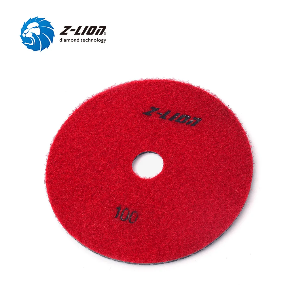 Z-LION 3 개 5 유연한 다이아몬드 연마 패드 125 미리메터 젖은 사용 다이아몬드 샌딩 디스크 돌 화강암 대리석 세라믹 타일 연삭